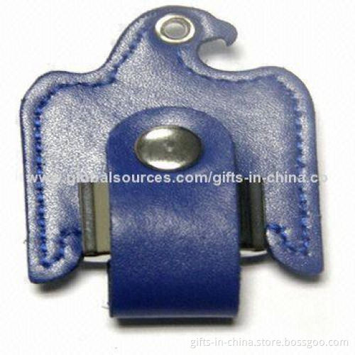 Leather 16GB USB Flash Drives, Customized Imprinted Logos and Free Samples Supply